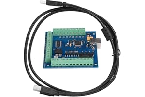 PUSOKEI Motion Card, 100KHz USB CNC Motion Controller Card Breakout Board per incisione, Surpport Emergency Input/Limit Switch, con 1 LED di stato