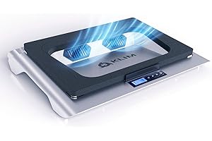 KLIM Everest Laptop Cooling Pad | Powerful 4300 RPM Turbo Fans | Sealed Foam for Maximum Cooling | Protect Your Gaming Laptop from Overheating | Fits 14” to 17.3” Laptops | RGB Lights