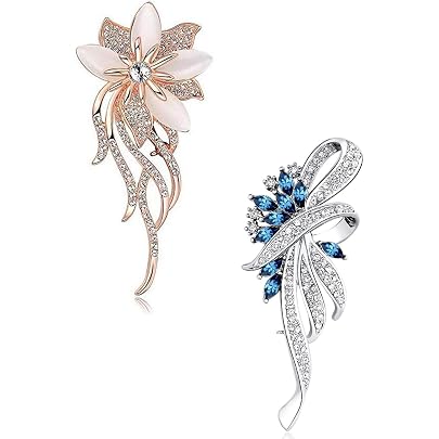 ANKROYU Spilla A Forma Di Cuore, Spilla A Cuore Con Strass Rosso, Spille Rosse Per Donna, Spilla Con Nappa A Forma Di Cuore In Lega Lucida Con Strass Rossi Spilla Spilla Gioielli