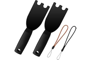 UIHRLM 2 PCS Grill Scraper, Heat Resistant Nylon Spatula Compatible With George Foreman Indoor Grills with Lanyard & Grooved Design, Comfortable Grip Household Cleaning Accessories for Grills