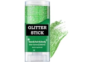 GRFIT Glitter body gel, Gel de Purpurina Corporal Purpurina Pelo Maquillaje, Chunky Sirena Lentejuelas Purpurina Líquida, Body Glitter Gel para Halloween Festival Masquerade Cumpleaños (Green)