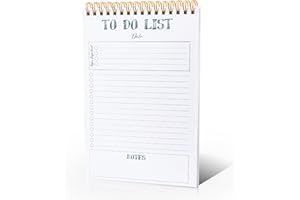 Wolepaz To Do List Notebook - A5 50 Page Daily To Do Plan, Planning Pad Checklist Productivity Note Pad for Work and Personal Organized(A)