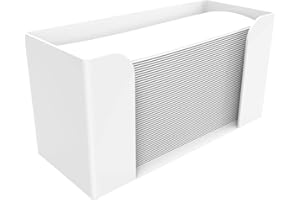 Cq acrylic Countertop Paper Towel Dispenser,Folded Paper Towel Holder,White Guest Towel Napkin Holder, Suitable for Z-fold, C-fold or Multi-Fold Paper Towels,Pack of 1