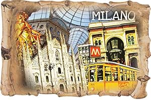 Ferrari & Arrighetti Calamita Duomo di Milano a Forma di Pergamena - 8 x 5,5 cm