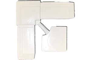 PLASTIK2 Squadrette per telaio zanzariera fissa, kit 4 squadrette per telaio fisso zanzariera (Bianco)