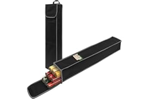 DIJIA 2 contenitori di carta da regalo, in tessuto resistente, con tasca frontale, per carta kraft, rotolo di carta da imballaggio, rotolo di carta trasparente colorato (78 x 13 x 13 cm)