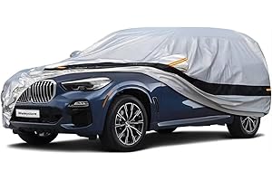 Holthly Grande bâche de protection 10 couches pour SUV, 4X4, 100 % étanche, perméable à l'air, protection contre la pluie, la neige, les UV, personnalisable