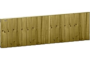 Premier Garden Supplies Fully Framed Feather Edge Garden Fence Panel Width: 6ft (183cm) x Height: 2ft (60cm) Pressure-Treated Over Lapping Flat Top Capped Closeboard Effect Fencing Panels