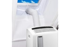 TheStriven 300cm Fensterabdichtung Für Mobile Klimageräte Abluft Wäschetrockner Hot Air Stop zum Anbringen an Fenster Passend zu Jedem Klimagerät und Allen Schlauchgrößen keine Bohrlöcher Erforderlich