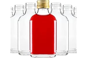 SUPERBUTELKI.PL Mini botellas de licor - pequeñas botellas de cristal con tapón - botellas para zumos y bebidas con alto porcentaje 100x100 ml