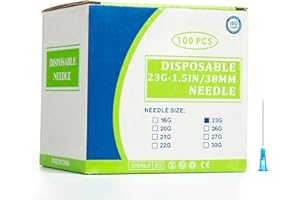 LMYKH 23G x 1.5 inch (0.60 x 38mm), stainless steel Dispensing Accessories, 100 pcs (23G)