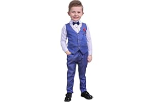 Nwada 4 Piece Boy Suits Boys Wedding Suit Page Boy Party Prom Formal Tuxedo Suits 3-4 Years