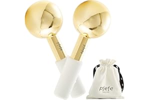 PFEFE Eiskugeln für Gesicht und Augen, unzerbrechliche Edelstahl-Cryo-Sticks für Schönheitsroutinen, Gesichts-Kälte-Roller, kühlende Kugeln für Schwellungen, Falten, Augenringe, Kopfschmerzen