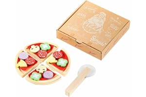 ODS Maisonelle Nature - Pizza Take Away en Bois Jouet pour Enfants