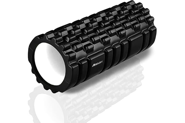 Boldfit Foam Roller for Back Pain, Deep Tissue Massage and Body Pain High Density Foam Roller for Exercise in Gym, Home Back Roller for Muscle Recovery Massage Roller for Stretching - 33cm White