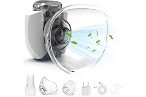 LOVCOYO Aerosol Portatile Silenzioso Adulti e Bambini, Aerosol Ultrasuoni Silenzioso per Alleviare la Respirazione, Aerosolterapia Nebulizzatore, USB-C Ricaricabile Velocità Di Atomizzazione Regolabile