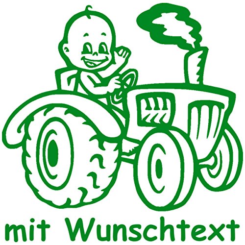 Babyaufkleber mit Name/Wunschtext - Motiv 792 (16 cm) - 20 Farben und 11 Schriftarten wählbar