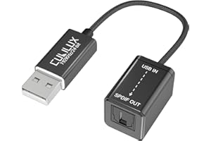 Cubilux Adattatore audio ottico da USB A a TOSLINK, convertitore digitale unidirezionale da USB tipo A a SPDIF, trasmettitore S/PDIF solo per computer portatile PC, NON per TV o altri dispositivi