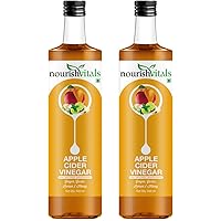 NourishVitals Apple Cider Vinegar with Ginger, Garlic, Lemon and Honey (500ml) - Pack of 2