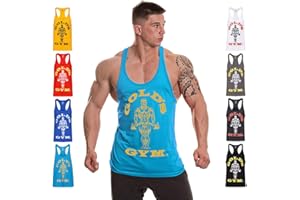 Gold's Gym Fitness Canotta Allenamento Muscolare Premium Joe Stringer Vest Vest Uomo (Pacco da 1)