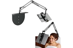 Yaepoip Hidden Bedside Phone Tablet Holder Retractable, Tablet Holder for Desk, for Kindle Holder for Reading in Bed (Phone + Tablet Holder)