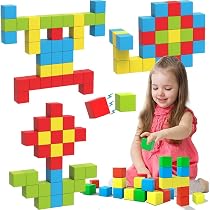 Bloques Magnéticos De Construcción De 40 Piezas Para Niños De 3 A 8 Años - Cubos De Colores Educativos Para Estimular La Creatividad