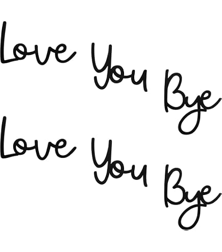 „Love You Bye“ Wanddekoration Aus Metall – Verspieltes Türschild Für Flur, Eingang & Wohnzimmer Im Boho- Oder Farmhouse-Stil