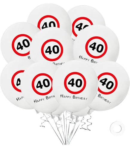 8x stuks 40 jaar thema ballonnen rood | Fun en Feest 8x stuks 40 jaar thema ballonnen rood | Fun en Feest