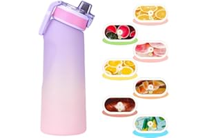 Isslance Air Borraccia con Up Originale Pods 7 Gusti cialde aromatiche, 700ML Air Bottiglia Tritan Up Senza BPA, Air Starter Set Up Borracce 0 Tazza di zucchero (pink2)