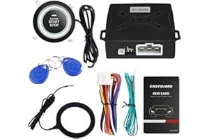 EASYGUARD EC004 Smart Rfid Car Alarm system With Push Engine Start button Transponder Immobilizer Keyless Go System