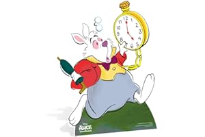 STAR CUTOUTS SC4016 White Rabbit Cardboard Cutout Disney's Alice in Wonderland Prop Themed Party Decoration Height 77cm Width 61cm, Multicolour, Solid, Regular