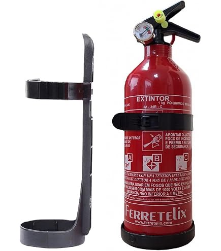 HomeSecure ABC Pulver-Feuerlöscher 2 Kg – Mit Manometer, Wartungsfrei – Für Haushalt, Auto & Werkstatt