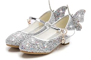 AQIYI Mädchen Prinzessin Schuhe Kinder Party Glitzer Pumps Hochzeitskleid Schuhe Mädchen Mary Jane Tanzschuhe