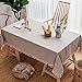 Produktbild Bbdsj Home tischdecke,Vintage tischdecke,Einfarbige tischdecke,Quaste LÄndlichen Moderne familie Teetisch Quadratische Längliche tischdecke Mehrere farben Kaffee-tischdecke-braun 130x240cm(51x94inch)
