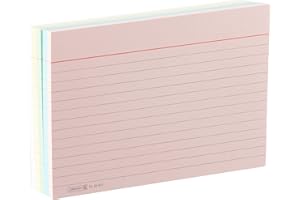 BRUNNEN Baier schneider karteikarton &fiches unies 180 g/m ² format a6 orientation paysage-ligné-plusieurs coloris - 5 couleurs-œuf