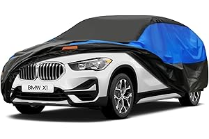 Funda Coche Exterior Gunhyi, Impermeable y Transpirable, Funda a Coche Resistente al Polvo Lluvia los Rasguños, Adecuada para SUV Qashqai, GLA, Renegade, T-Roc, C-HR, Arona Etc. (Hast a 460 cm) YM
