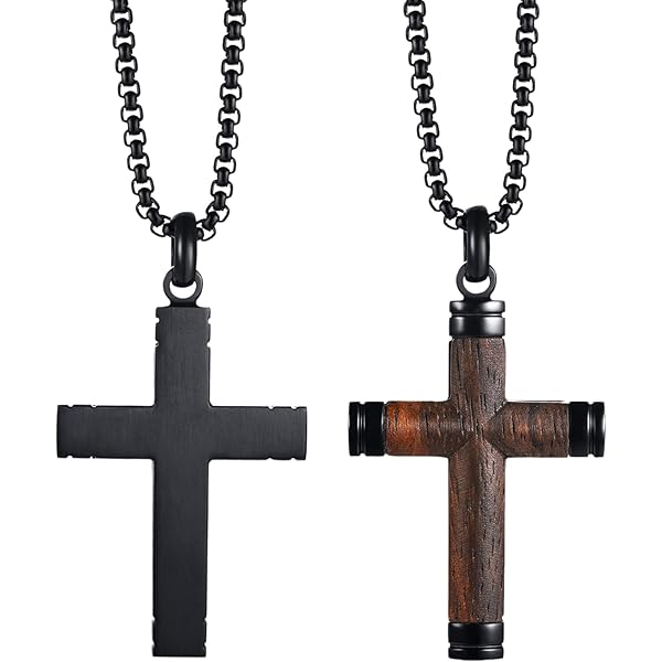Collier Croix De Jérusalem En Acier Inox - Bijou Cadeau Homme Femme - Chaîne 60 Cm