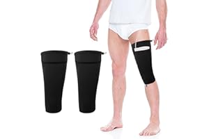 SJFNJN 2 Pcs Catheter Leg Bag Holder, Catheter Sleeves Urine Leg Bag Holder - Adjustable Urinary Drainage Bag Stay in Place Urine Bags for Legs Foley Catheter Bag Holder Strap for Men or Women