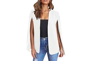 YMING Femmes Blazer Élégant À Manches Cape pour Blazer Léger pour Le Bureau Blazer Ouvert sur Le Devant