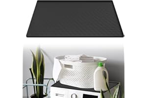 DASIAUTOEM Alfombrilla para Nevera, Bandeja de Drenaje para Nevera 60x60cm, Alfombrillas de Silicona para Nevera con Borde Elevado, Bandeja de Drenaje, Protector de Suelo para Secadora, Lavadora Mesas