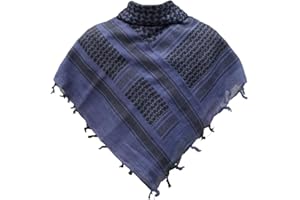 SHOPUKASA Cotton Shemagh Tactical Military Scarf Palestine Scarf Keffiyeh Head Neck Wrap for Men & Women + Paper Bag