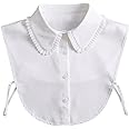 LoudSung Detachable Half Shirt Blouse False Collar Folding Design for Women Girls