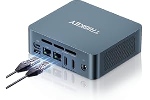 TRIGKEY Mini PC Dual 2.5G LAN Intel 12e Génération CPU Alder Lake-N100(jusqu'à 3,40 GHz) Green G5 Mini Ordinateur De Bureau, 16G DDR5 4800 MHz, 500G M.2 NVME PCIe SSD, Type-C, WiFi 6, BT 5.2, USB 3.2