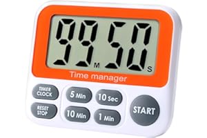 Digital Countdown Kitchen Timer - AIMILAR Count Up Down Magnetic Timer Clock with Alarm Fast Setting for Cooking Baking Students