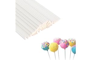 Sufune 100 Pezzi Bastoncini per Cake Pop,Bastoncini per Lecca Lecca, 100 * 3mm Cartaceo,di Caramelle per la Fabbricazione di Dolci, Cupcake, Torta, Dessert