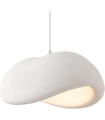 TMKOO Creatieve Wabi-sabi Hanger Lamp Onregelmatige Creatieve Hanger Lamp E27 In Wolk Vorm Wit Kroonluchter Interieur Verlichting Verstelbaar Home Decoratie Voor Eetkamer Keuken Eiland Licht(50cm