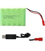Batterie NiMH Carson 6V 1800mAh Hump BEC – Rechargeable, Prise Tamiya – Pour Récepteur RC Et Modélisme