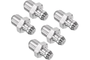 CoCud 304 Edelstahl Gerades Schmiernippel | M8x1mm Metrisch | Hydraulischer Schmiernippel - (Anwendungen: Zum Ersetzen fehlender oder gebrochener Ölnippel), 5 Stück