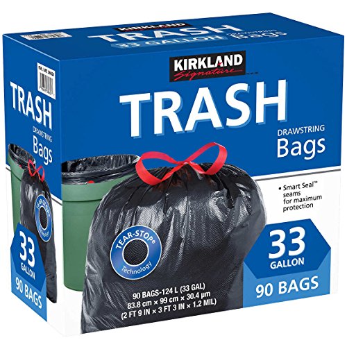 Kirkland Signature Bags, Black, 33 x 39"