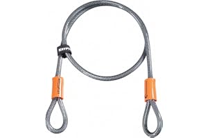 Kryptonite Câble à Double Boucle KryptoFlex 710 | Flexible Torsadé de 10mm | Utilisable avec les Antivols U et Antivols à Disque | Sécurise Plusieurs Vélos ou Scooters Ensemble | Longueur 2,13 m